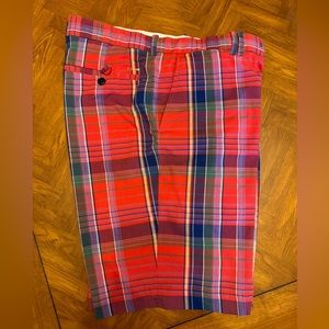 Men’s RLX plaid golf shorts